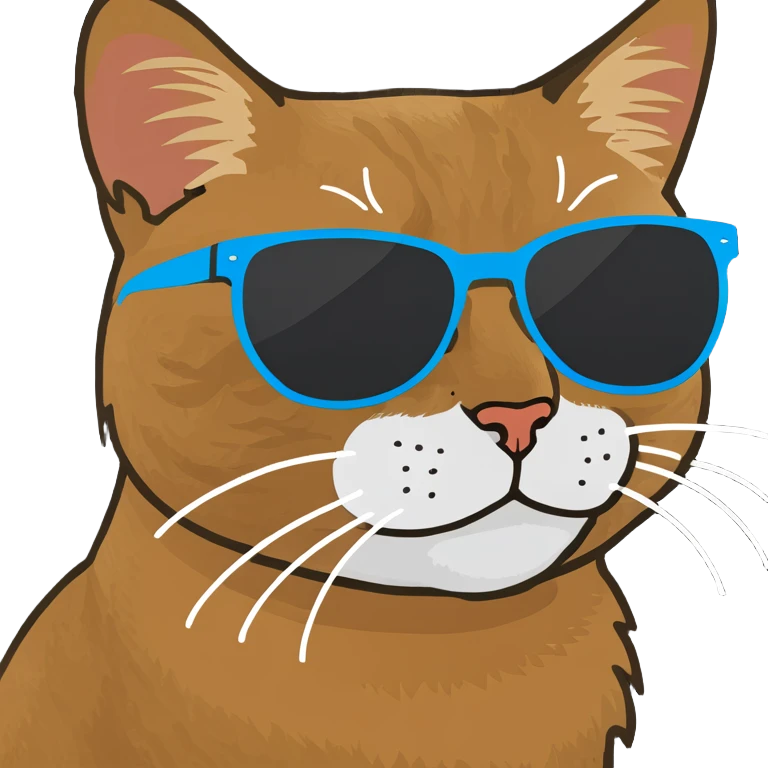 Cat with sunglasses emoji