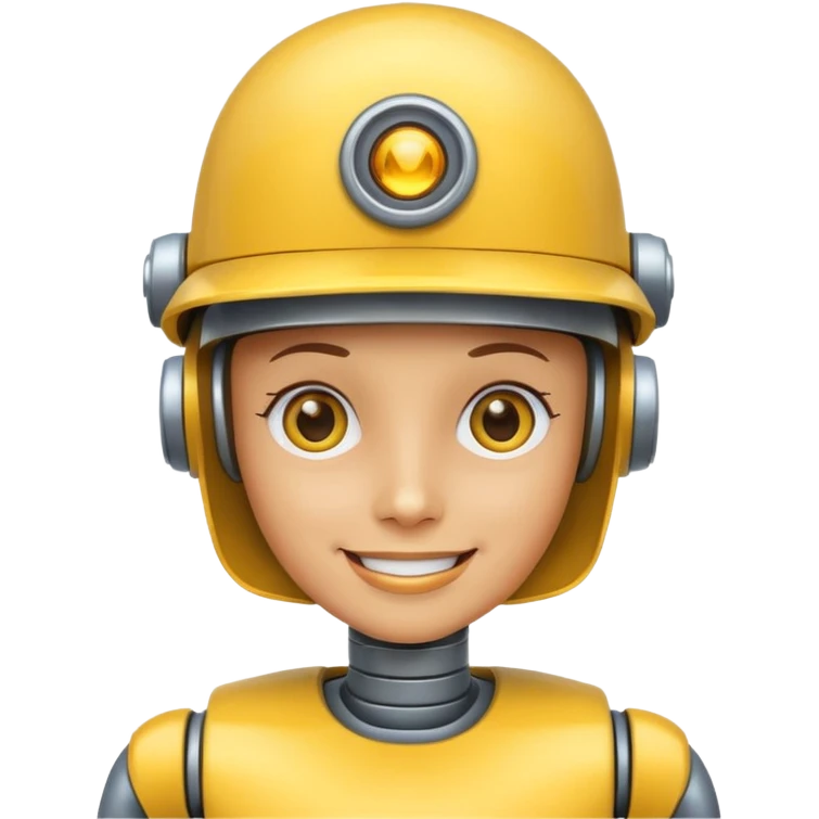robot with yellow hat emoji