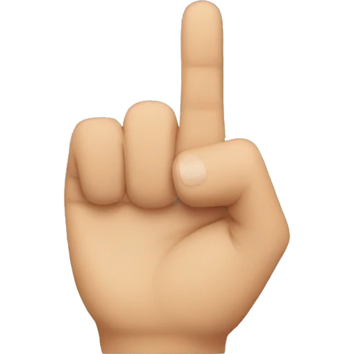 First finger half turned  emoji
