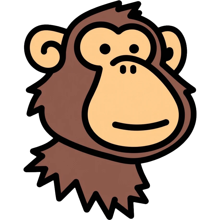 proboscis monkey with its distinctive large nose emoji
