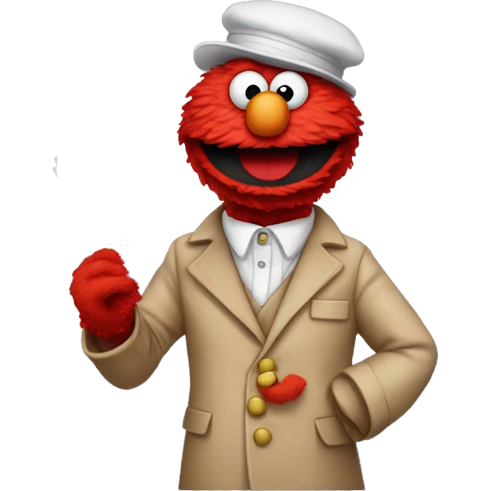 elmo dressed as a dealer emoji