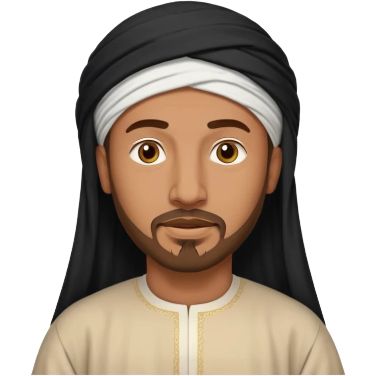 Homme arabe brun avec bouc emoji