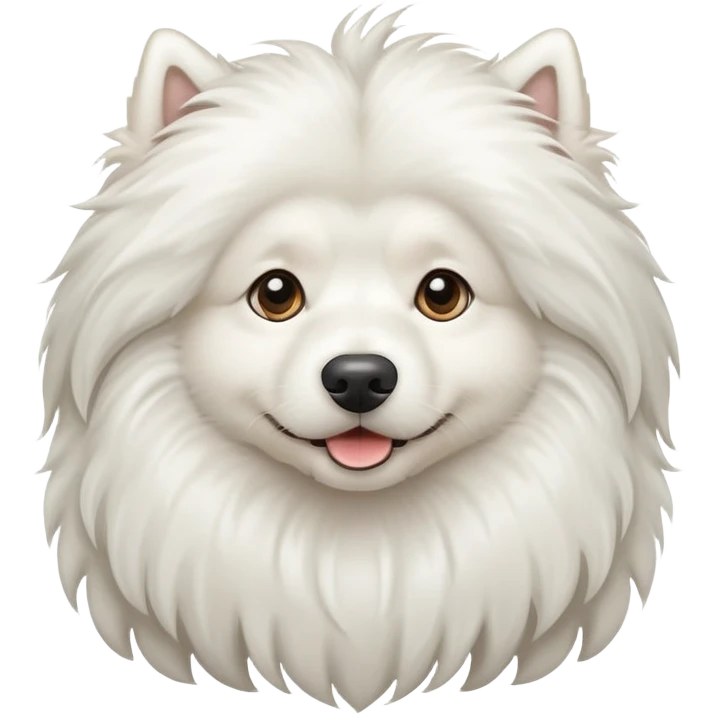 White long-haired dog emoji