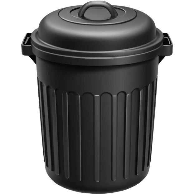plastic garbage can emoji