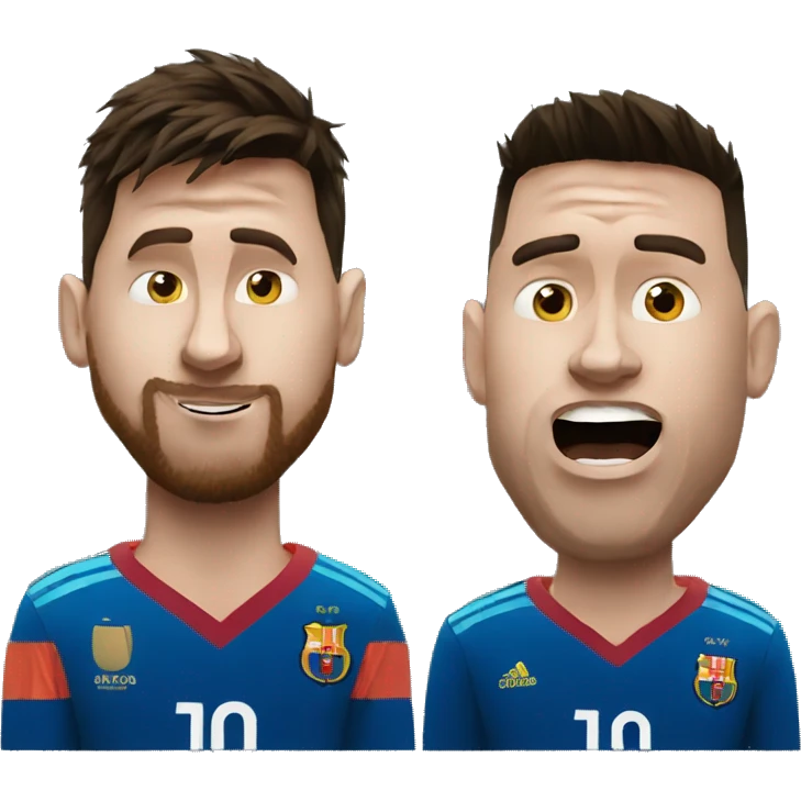 Messi with world cup and ronaldo cry emoji