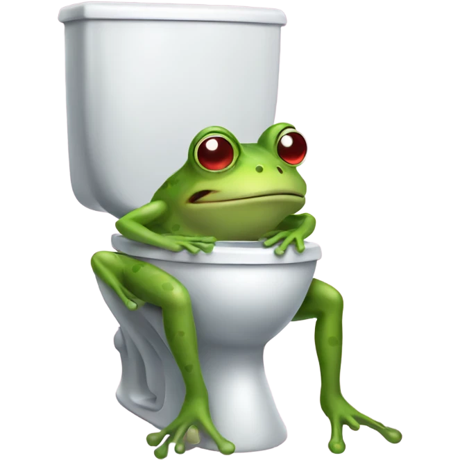 frog on a toilet  emoji