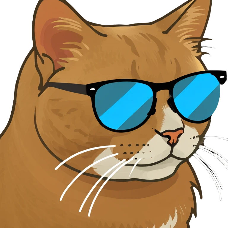 Cat with sunglasses emoji
