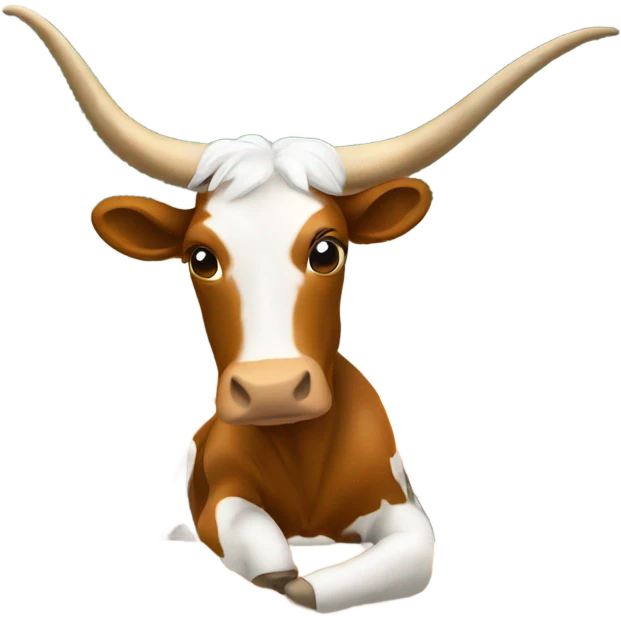 longhorn sitting in a class room emoji