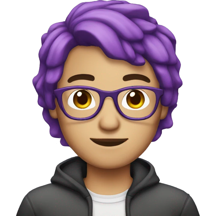 emoji purple hair and glasses emoji
