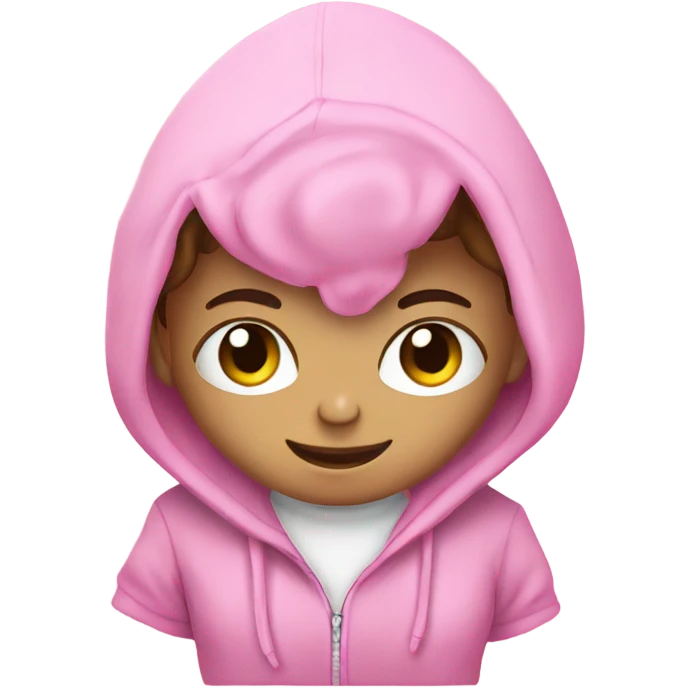 pink palm puff hoodie emoji