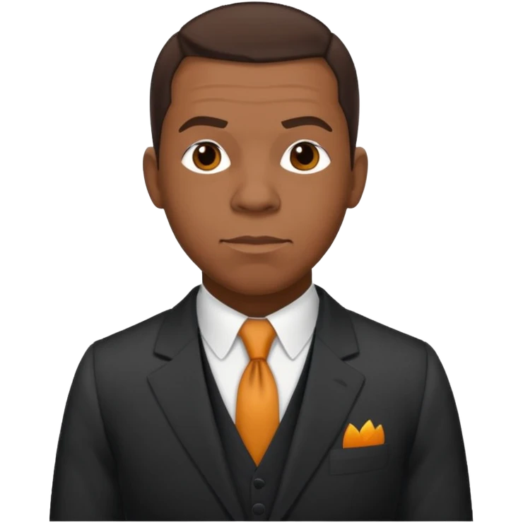 Booker T. Washington with dark brown hair emoji
