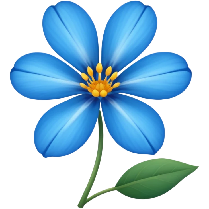 Flor azul marchitándose  emoji
