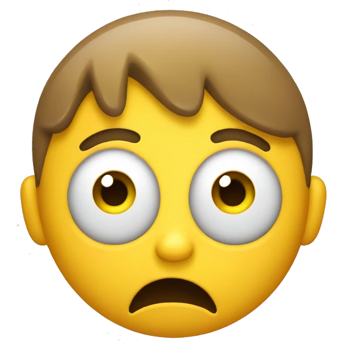 shocked yellow face emoji, hands on head emoji