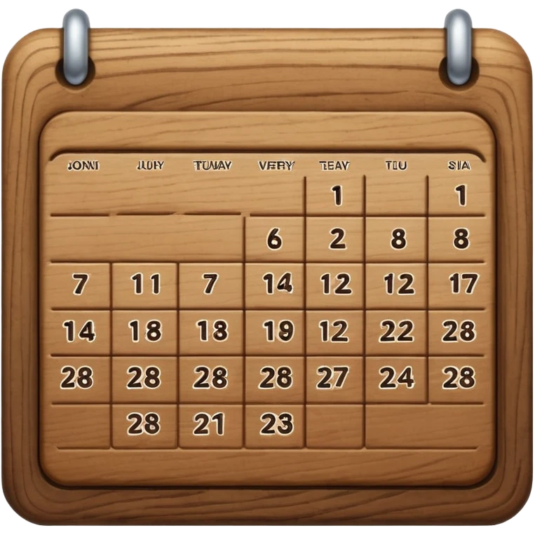 calendar wood emoji