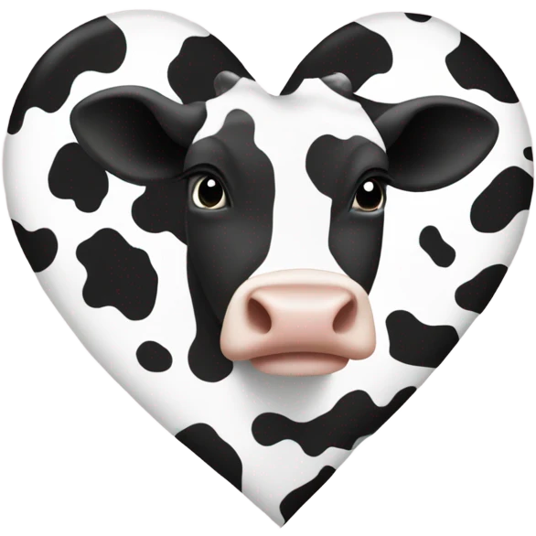 Cow print heart  emoji