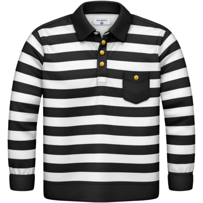 black and white striped shirt, just the shirt french emoji