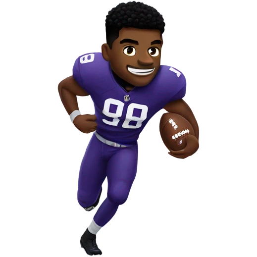 Lamar Jackson marching through snow emoji