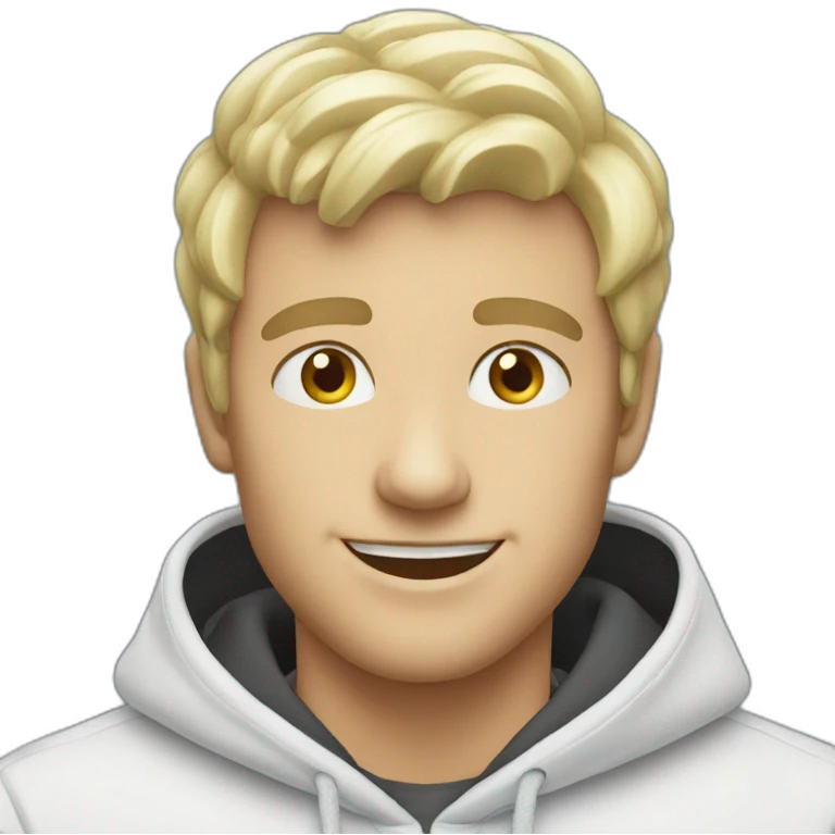 smiling white guy hoody emoji