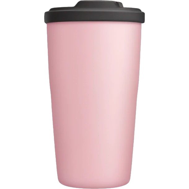 Light pink tumbler without face emoji