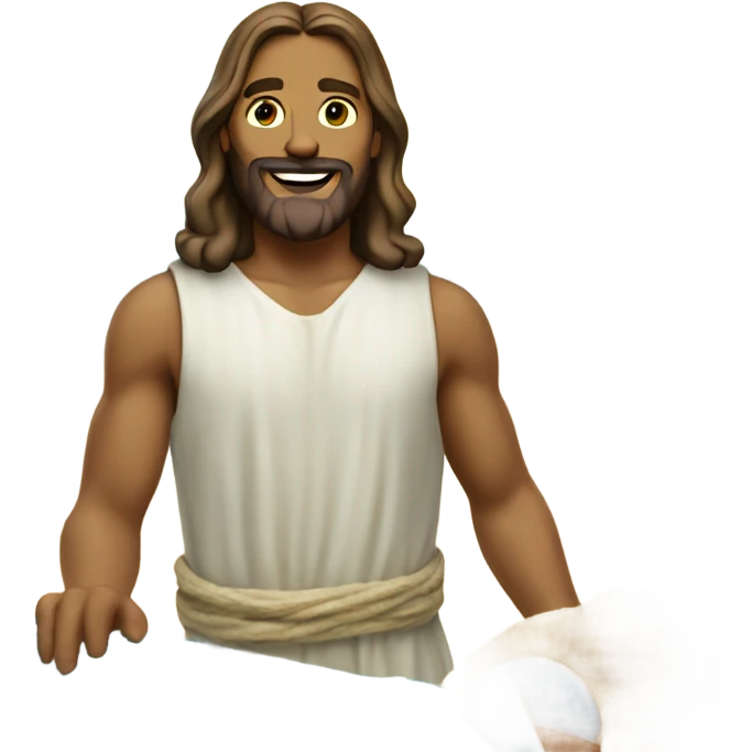 Jesus at the beach emoji
