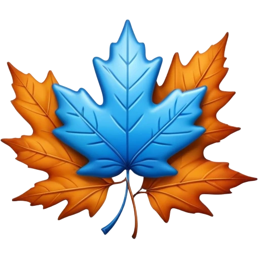 Blue maple leaf emoji