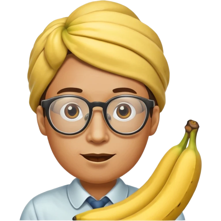 human banana with glasses emoji