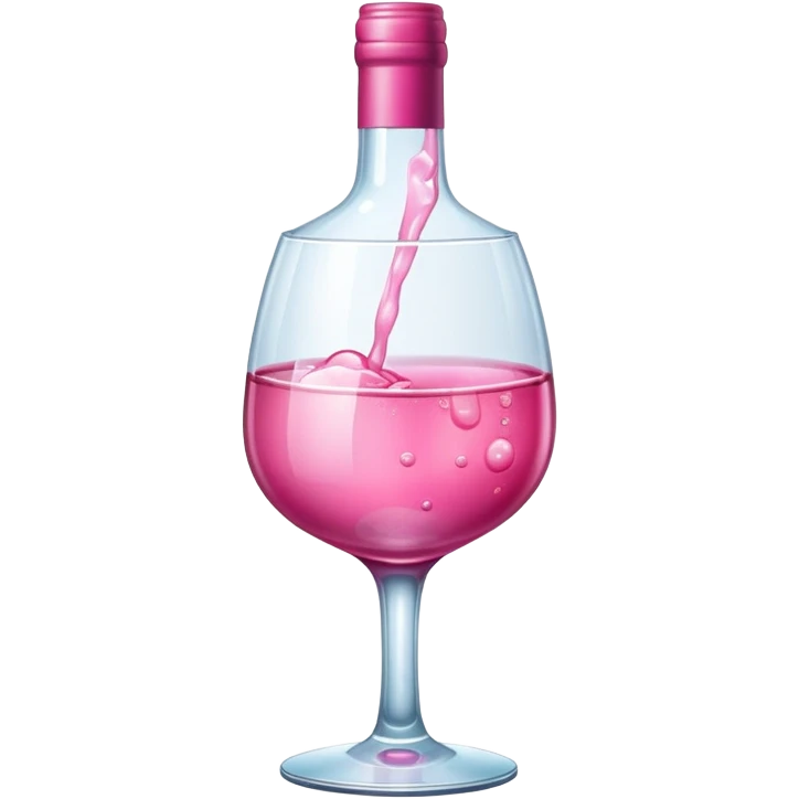 Bubblegum wine bottle emoji