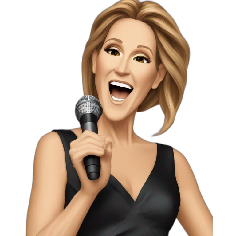 Céline Dion singing emoji