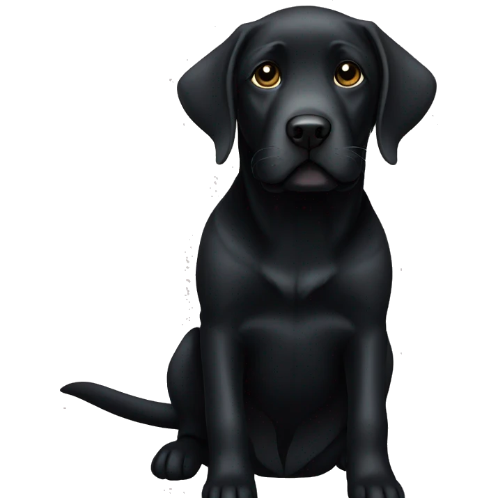 black lab sitting emoji