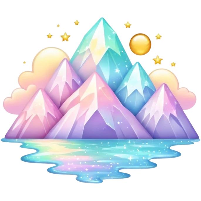 Pastel divine glistening glossy sparkly shiny glittery scenery  emoji