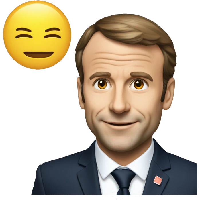 macron énervé sur une publication  emoji