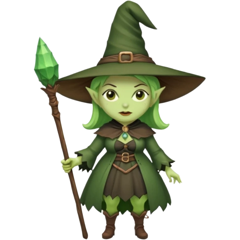 green witch with massive breasts emoji