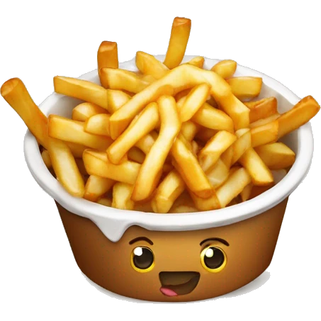 Poutine qui mange une poutine emoji