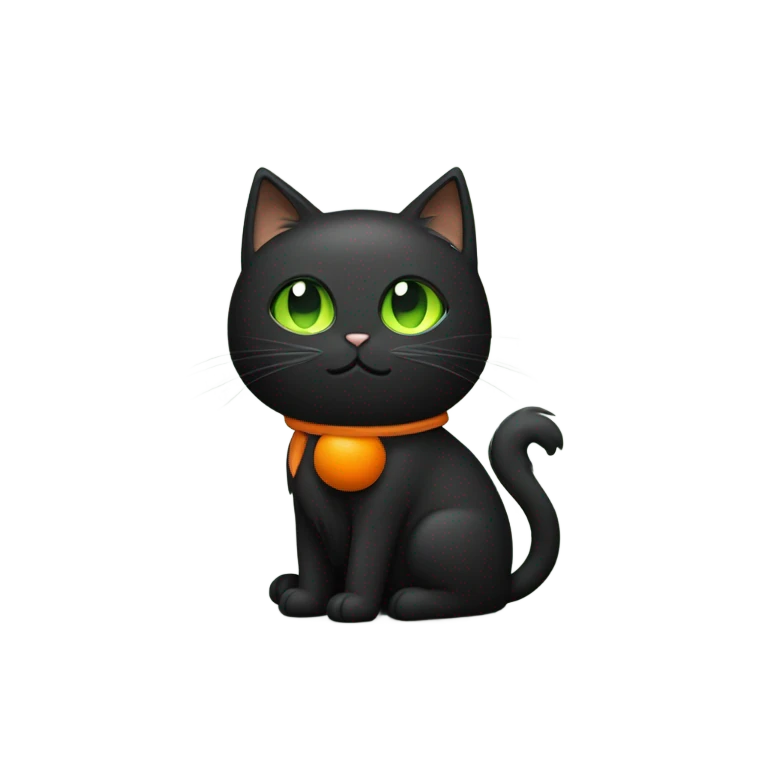 black cat and orange cat emoji