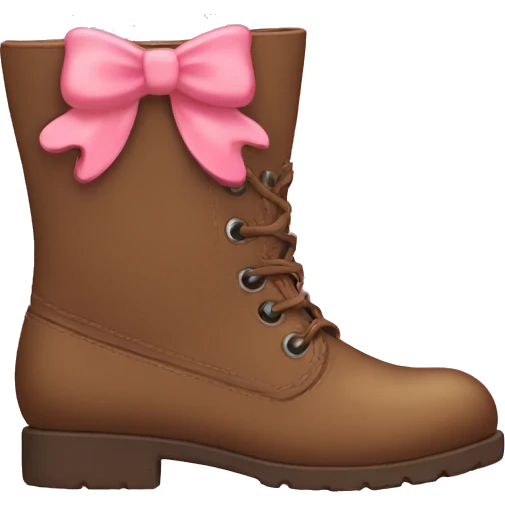 Cute boots with bow emoji