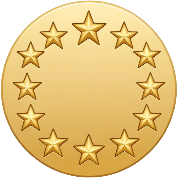 Can u make a emoji with 15 stars in a circle no face no nothin just lines and nothing in the middle and the stars have nothing it in too emoji