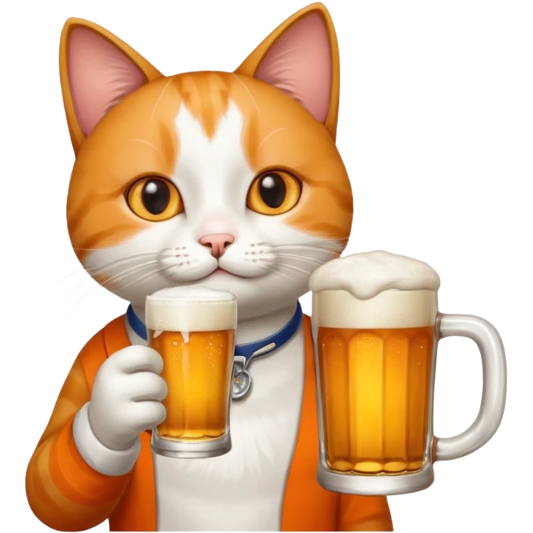 A cat drinking a beer  emoji