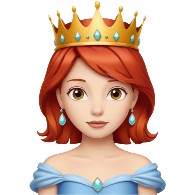 Sexy red hair princess emoji