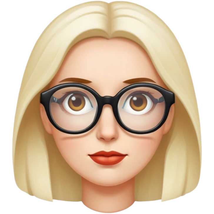 mohowawhite woman enormous glasses emoji