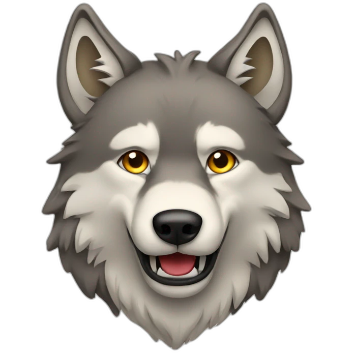 Wolf with beer emoji
