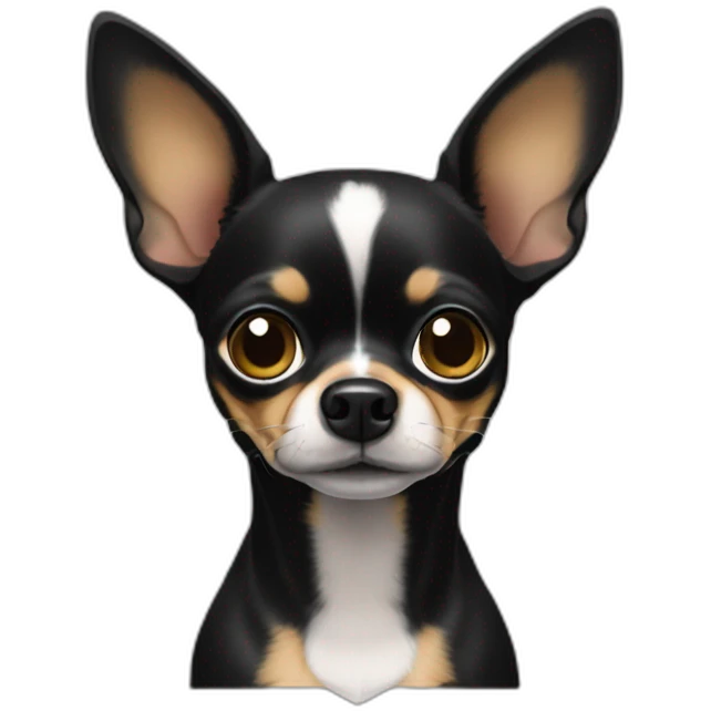 Chihuahua negro de pie emoji