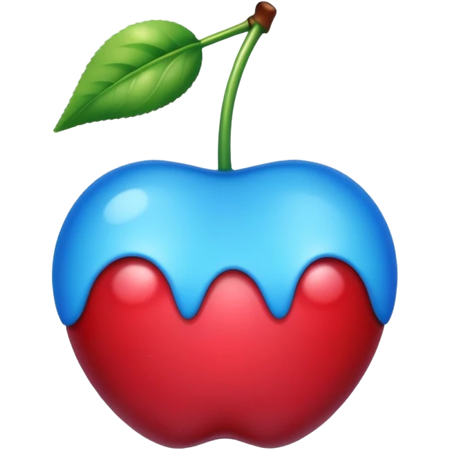 Blue cherry  emoji