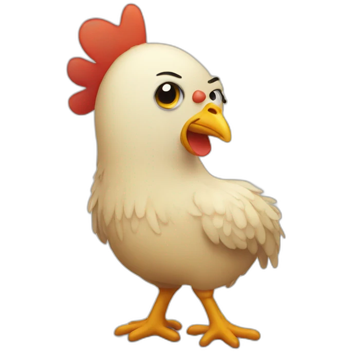 Sad chicken emoji