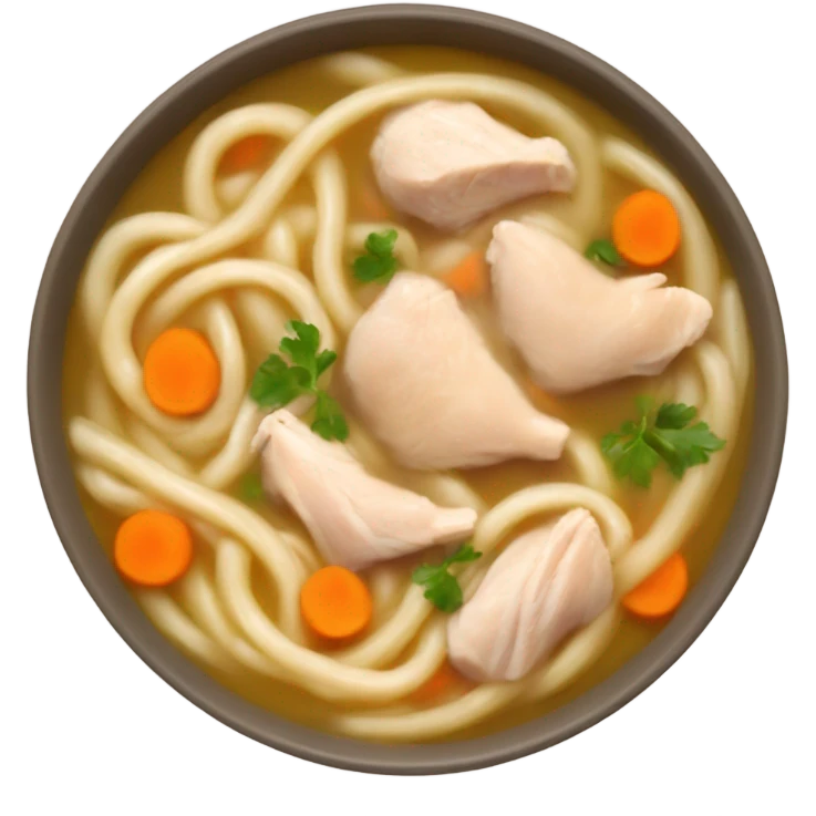 Homemade chicken noodle soup emoji