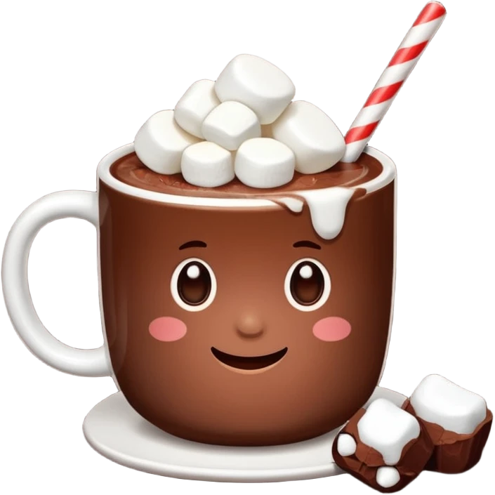 mug of cocoa with marshmallows emoji