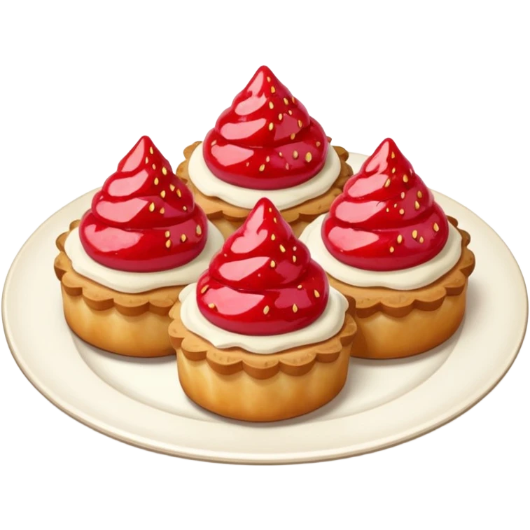 Postres de fresas y  nuez emoji