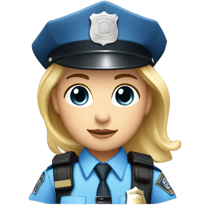  white police girl emoji