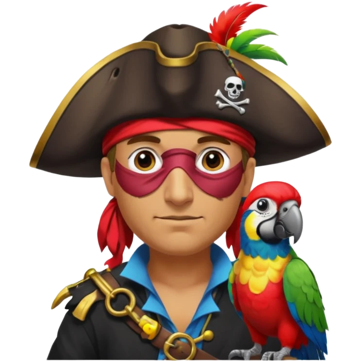 pirate and parrot emoji