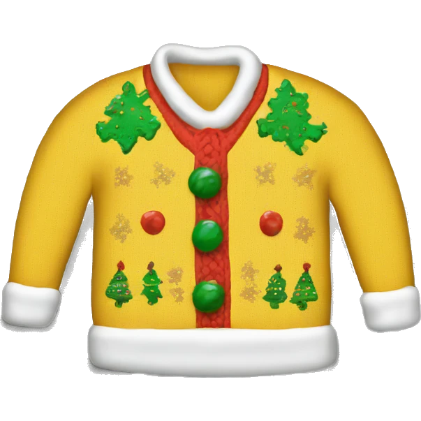 Yellow ugly Christmas sweater emoji