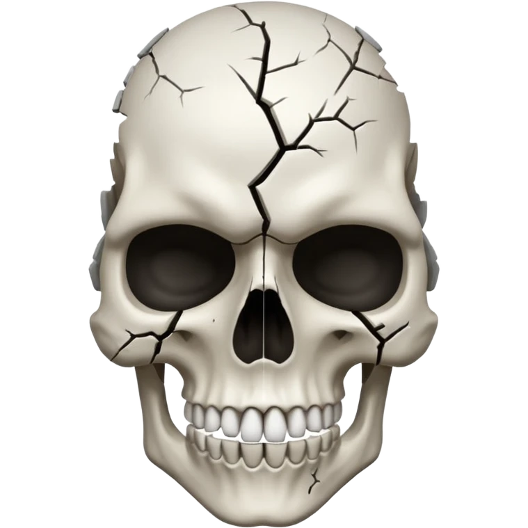 Skull face mind blown emoji